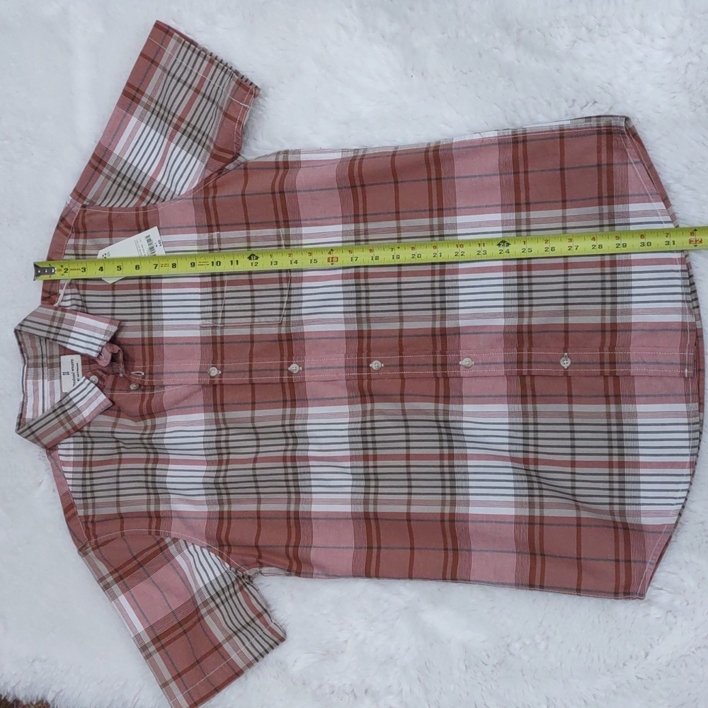 MUTUAL WEAVE Plaid Shirt - Brown and Pink - Picture 9 of 15
